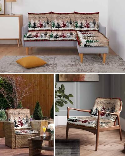 Christmas Tree Sofa Cushion Covers for L T Shape Sofas
