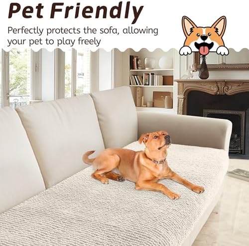 Arfntevss Plush L Shape Sofa Cover for Sectional Couch 2 Pieces 1