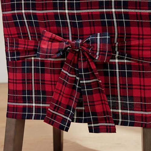 SureFit Plaid Dining Chair Covers Set of 2