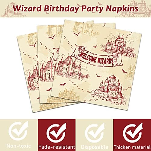 Wizard Party 96 Pcs Plates Napkins Tableware Set