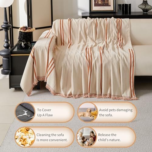 Boho Non Slip Chenille Sofa Cover for 3 Cushion