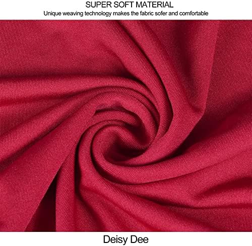 Deisy Dee Stretch Chair Slipcover for Guest Reception Arm Chair Red