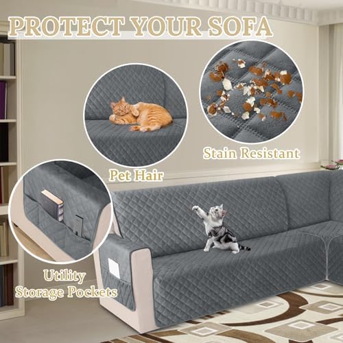 Waterproof Velvet L Shape Sofa Cover for Pets