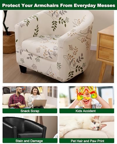 CRFATOP 2 Piece Club Chair Slipcover 14