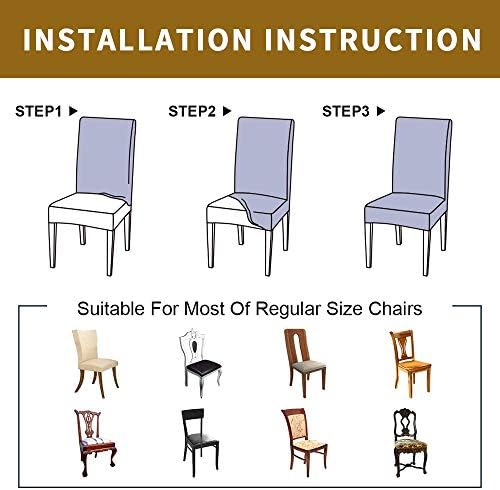 Prime Leader Stretch Chair Slipcovers Set of 4 1