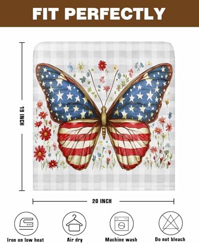 Patriotic USA Dining Chair Back Covers Set of 4