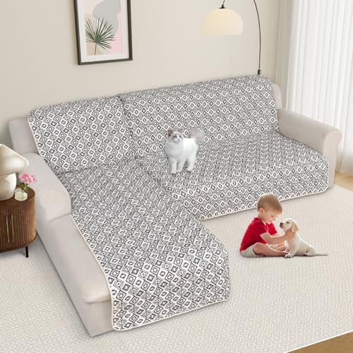 ALIECOM L-Shaped Sectional Sofa Cover Set