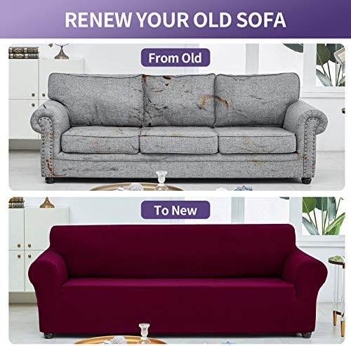 Joccun Stretch Couch Cover Burgundy