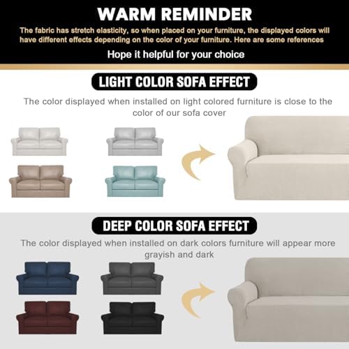 PrinceDeco Stretch Loveseat Sofa Cover for Pets and Kids