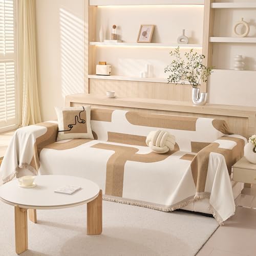 MEETSKY Chenille Couch Cover 91 x 134 Pet Friendly