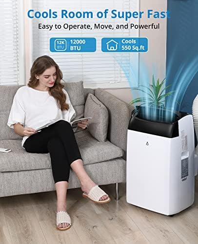 Towallmark 12000 BTU Portable Air Conditioner with Remote Control