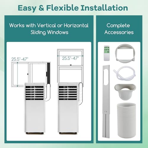 DORTALA 8000 BTU Portable AC Unit with Cool Fan Dehumidifier