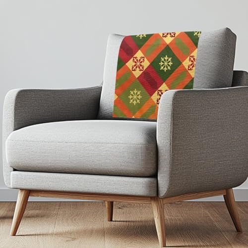 Plaid Recliner Headrest Protector for Leather and Fabric Furniture