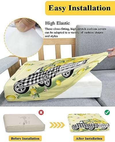 Summer Lemon Stretch Sofa Cushion Covers 1PCS 1