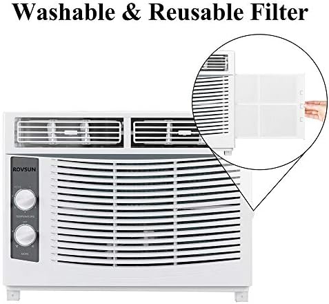 ROVSUN 5000 BTU Window Air Conditioner White Easy Install