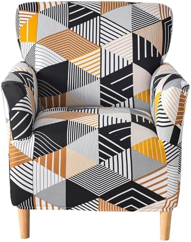 Ausing Armchair Cover Printed Slipcover for Living Room Office