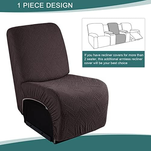 Ruaozz 1-Piece Reclining Chair Cover for Sectional L Shape Sofa