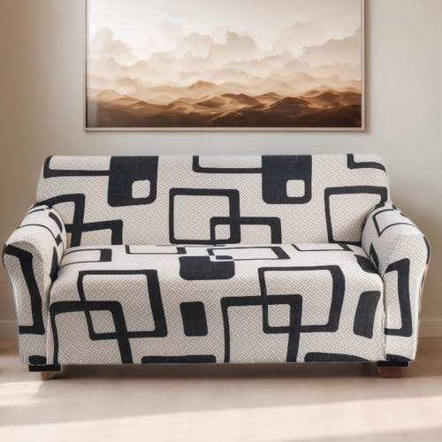Ausing Stretch Sofa Cover with Plaid Pattern