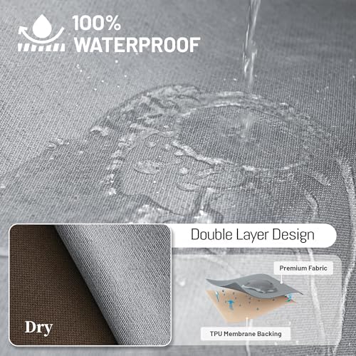 100 Waterproof Sectional Couch Cover L Shape with Tassel