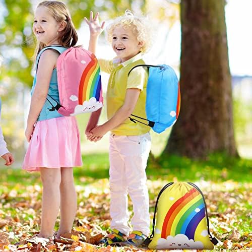 Ferraycle 24 Pcs Rainbow Party Favor Bags