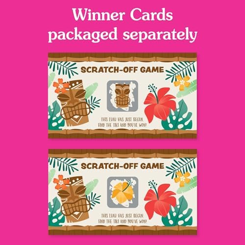 Big Dot of Happiness Tropical Luau Scratch Off Cards 22 Count