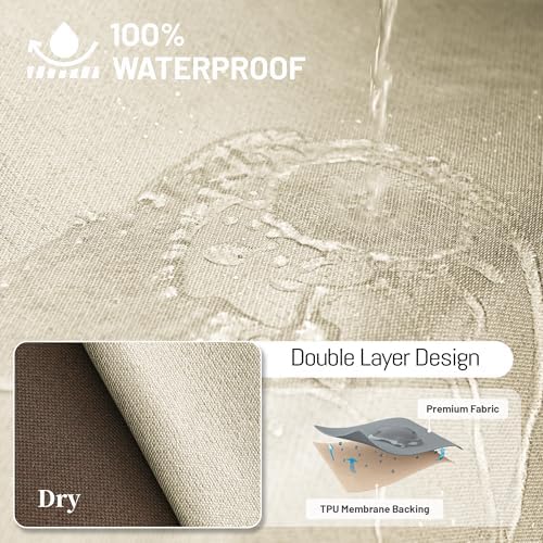 100 Waterproof L Shape Sectional Sofa Cover with Tassels