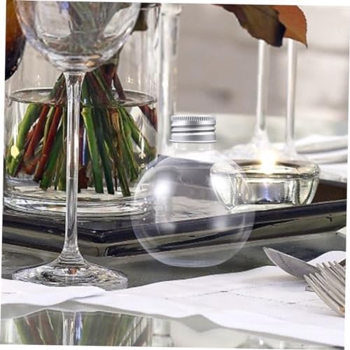 LIFKOME 10pcs Clear Light Bulb Style Candy Bottles with Lids