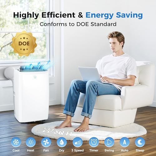 2025 Upgraded Smart Portable AC with 14000 BTU