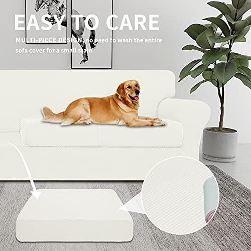 Easy-Going 3 Piece Stretch Sofa Cover for Dogs and Kids