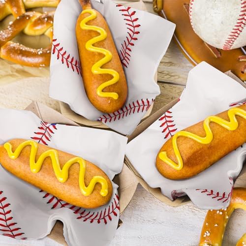 Aodaer 48 Piece Baseball Napkins for Sports Parties