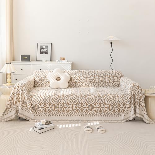 HANDONTIME Chenille Sofa Cover 71x134 Khaki