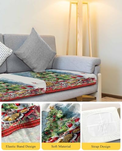 Christmas Sofa Cushion Covers Washable Removable Stretchable