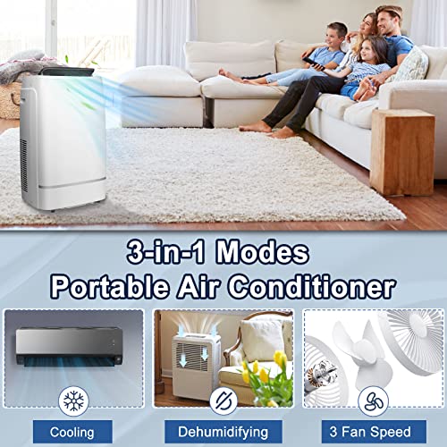 Antarctic Star 3-in-1 13000BTU Portable Air Conditioner with Window Kit