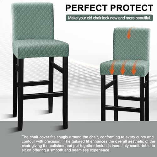 Lellen Bar Stool Covers Jacquard Pattern Slipcovers for Stools and Bar Chairs