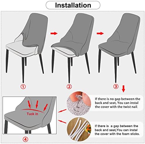 Curved Bar Stool Slipcover with Armrest and Back Set of 2