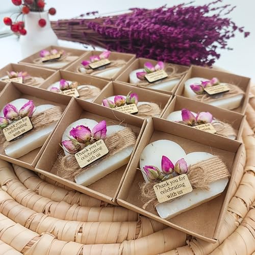 Heart Shaped Soaps 12-Pack Wedding Favors