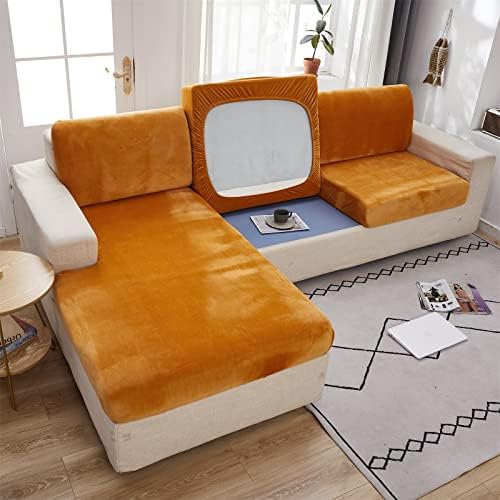 MIFXIN Velvet Sofa Slipcover with Elastic Bottom