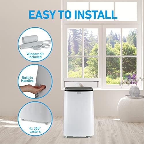 Coby CBPAC1080H 4-in-1 Air Conditioner with Heater Fan Dehumidifier 15000 BTU