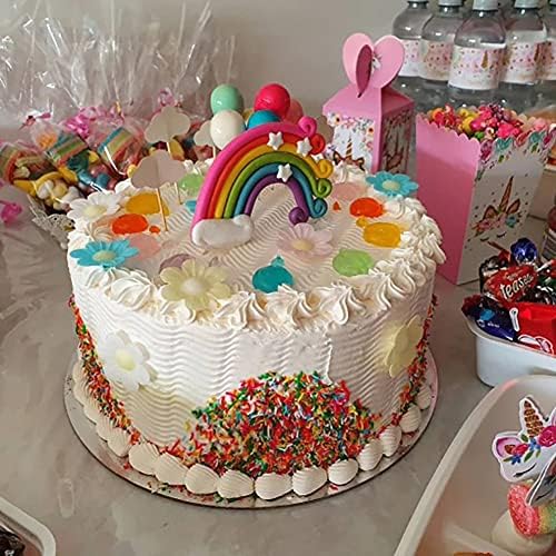 Rainbow Cake Topper Set 13pcs for Birthday Parties