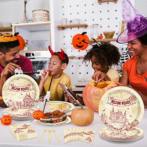 Wizard Party 96 Pcs Plates Napkins Tableware Set