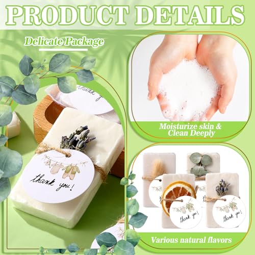 Leelosp 24 Piece Mini Eucalyptus Soap Favors Set