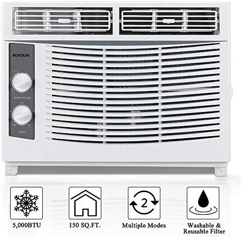 ROVSUN 5000 BTU Window Air Conditioner White Easy Install