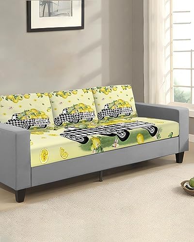 Summer Lemon Stretch Sofa Cushion Covers 1PCS 1
