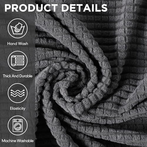 Peryiter 7 Pcs L Shape Sectional Recliner Sofa Covers