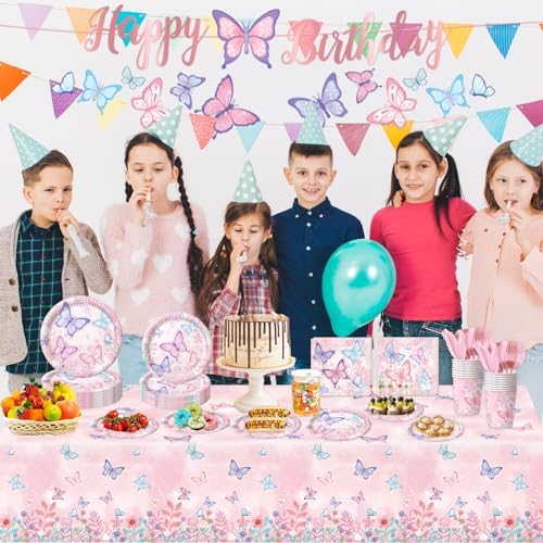 178 PCS Butterfly Birthday Party Supplies Kit