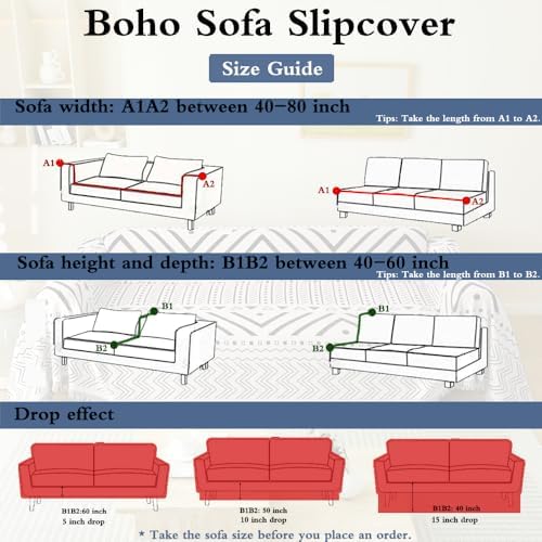 Booque Valley Oversized Striped Chenille Sofa Slipcover 1