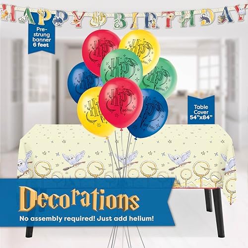 Harry Potter Birthday Decorations Set for 16 Guests