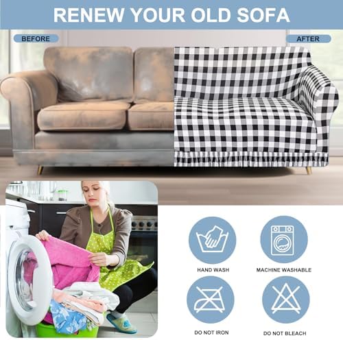 GOSTADY Stretch Sofa Cover for 3 Cushion Couch