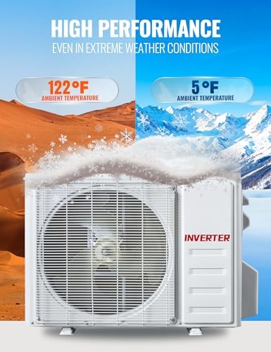 SAMLYC 11500 BTU Mini Split AC Unit with Heat and WiFi Control