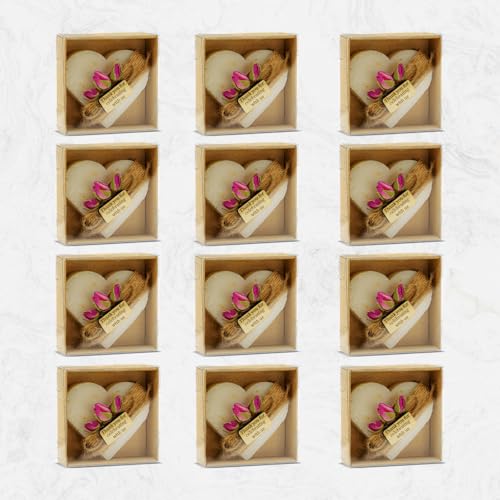 Heart Shaped Soaps 12-Pack Wedding Favors